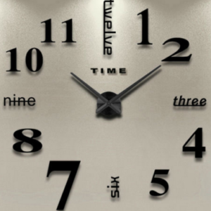 3D Nalepovacie hodiny DIY Clock Twelve Time