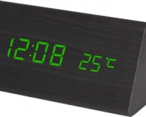 Digitálny LED budík MPM s dátumom a teplomerom C02.3570.90 GREEN