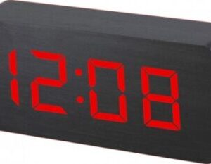 Digitálny LED budík MPM s dátumom a teplomerom C02.3565.90 RED