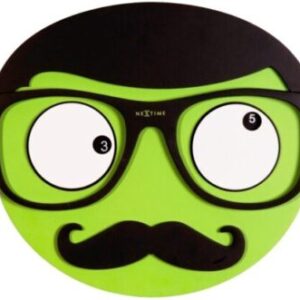 Dizajnové nástenné hodiny 3089 Nextime Mr. Mustache 37cm