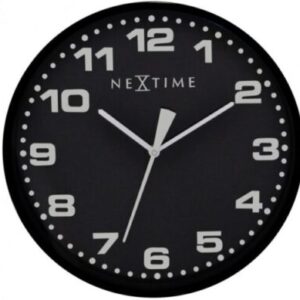 Nástenné hodiny 3053zw Nextime Dash Black 35cm