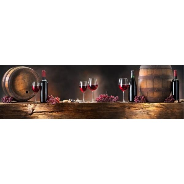 Obraz na plátne Panoráma Wood & Wine Red