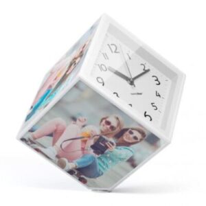 Rotujúca fotokocka s hodinami Balvi Photo-Clock 15x15cm