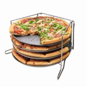 Sada 4 foriem na pizzu so stojanom Konighoffer 9277